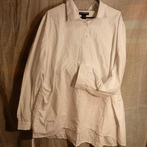 3X NWT white long sleeve top
